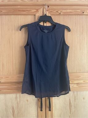 Athleta navy blue mesh bottom athletic activewear cadence tank top